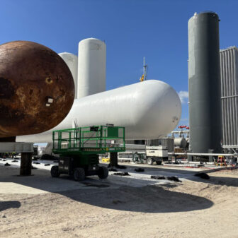 industrial coating on large tanks