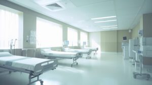 hospital room with empty beds in michigan