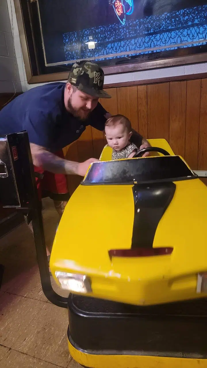 jonathan with daughter in car