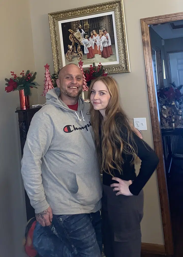 mitchell posing with daughter mitchell posing with daughter