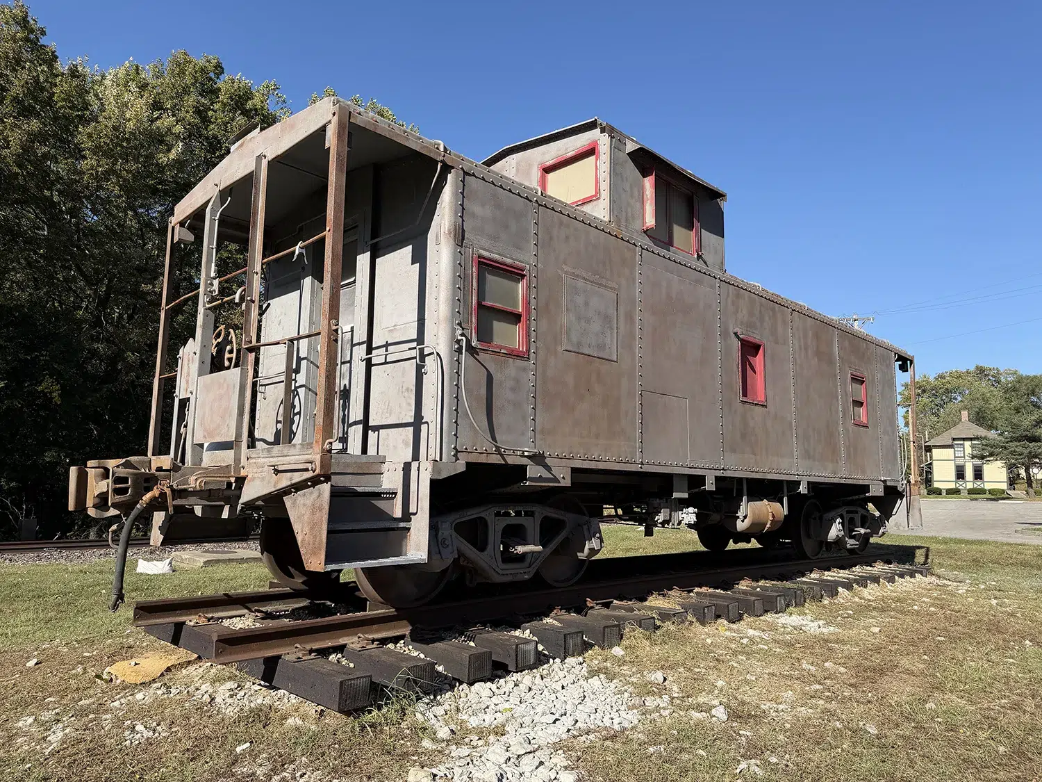 Caboose after lead paint removal.