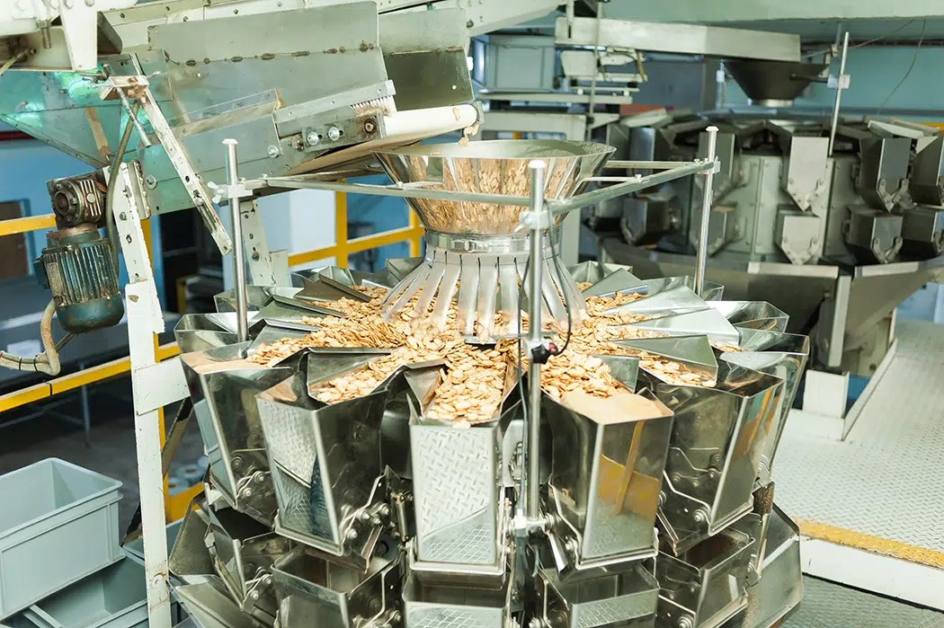 equipment at food manufacturing facility