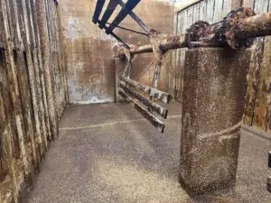rusted city water basin