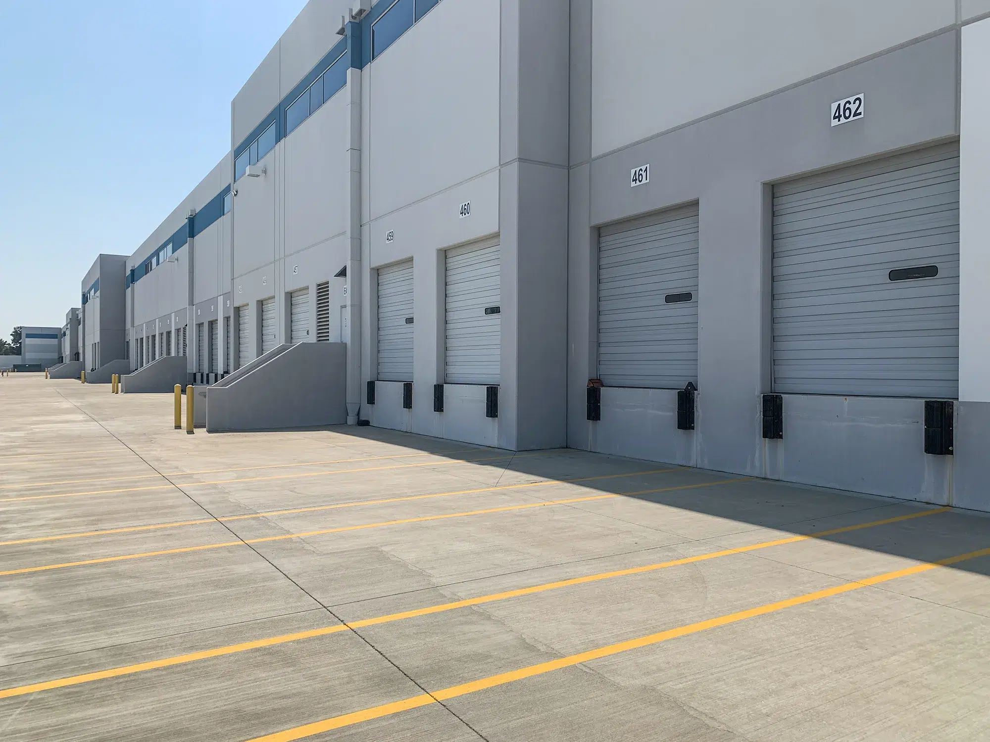 concrete and chicago manufacturing warehouse bay doors