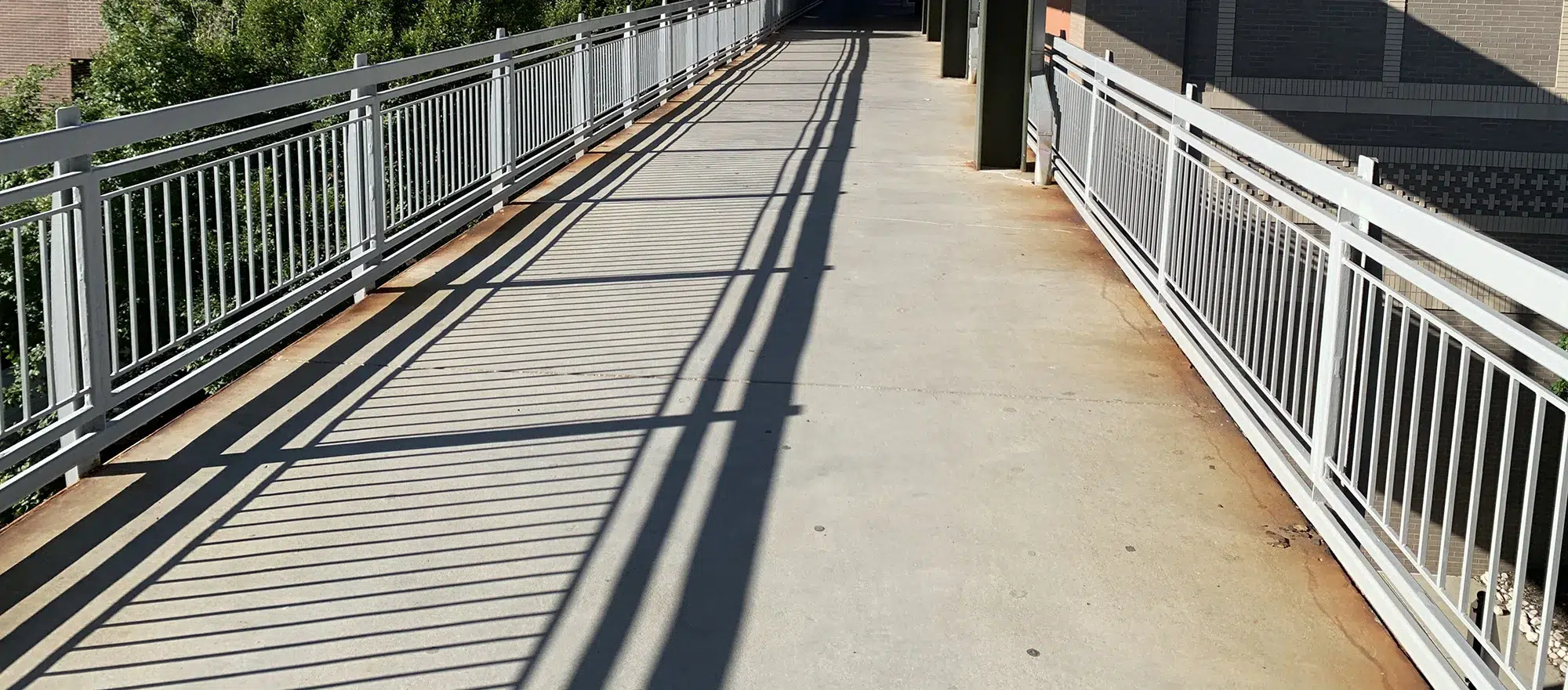 exposed steel causing rust on concrete