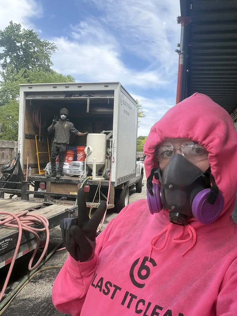 dayvon and sarah on a jobsite