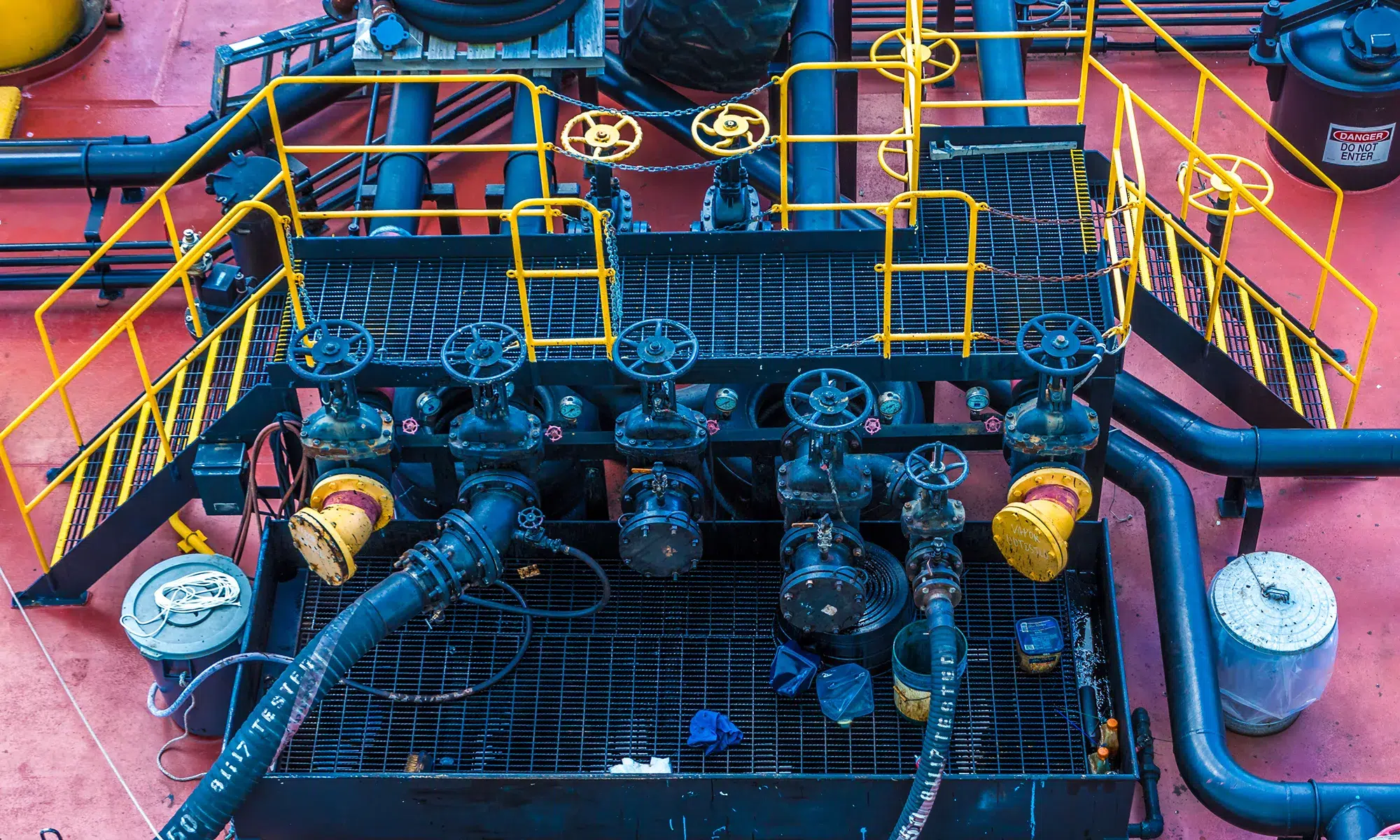 Pipes and Valves on Ship