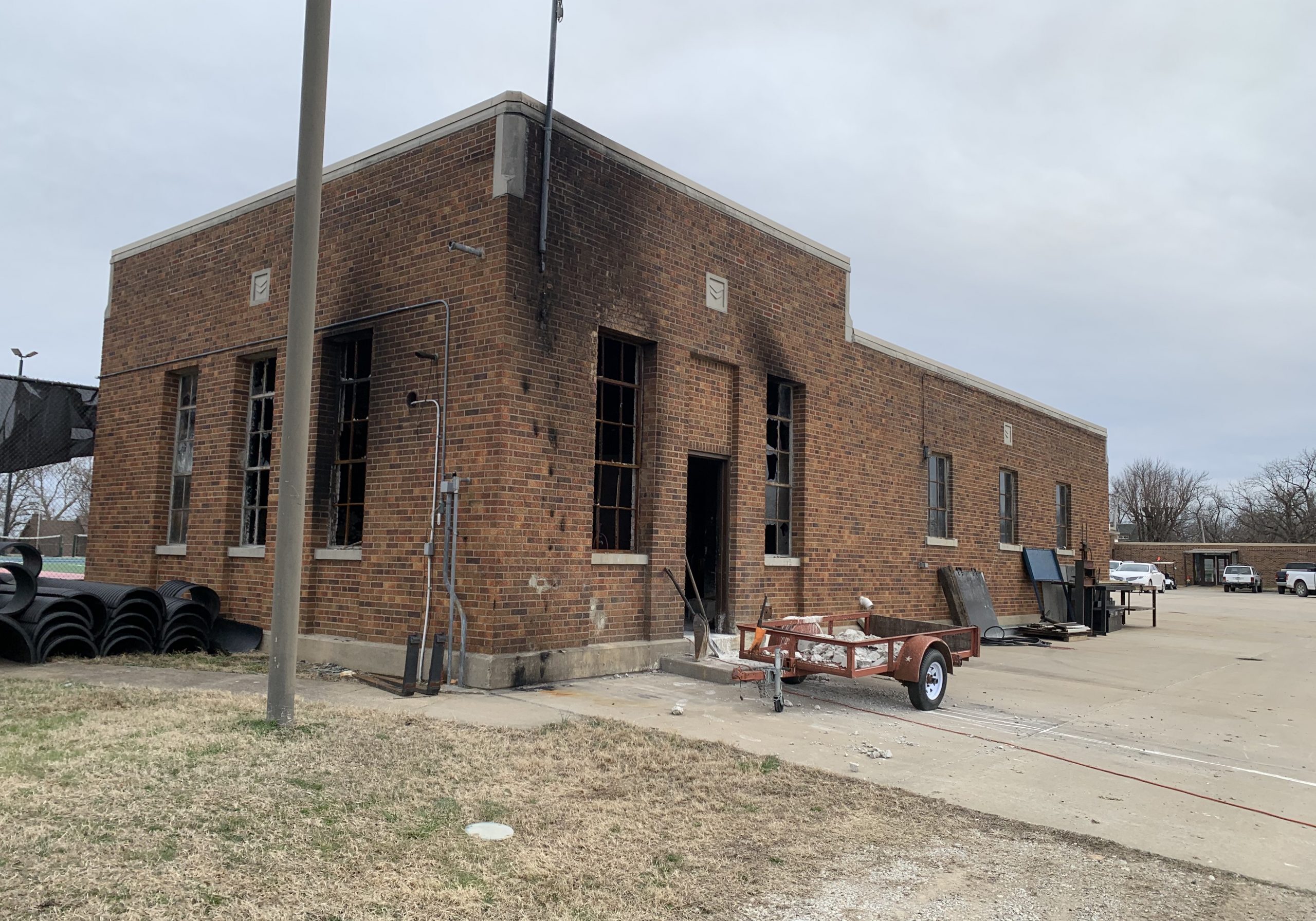 Exterior Before Soda Blast at Fort Scott Kansas Wastewater Treatment Plant