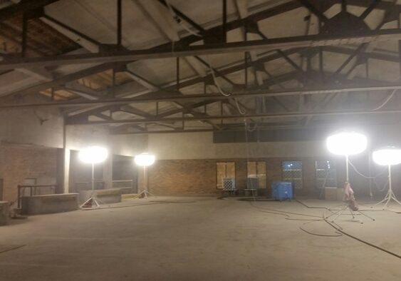 building interior with lighting and concrete floors